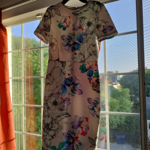 ASOS Floral Print Short Sleeve Dress size 10 - Picture 3 of 14
